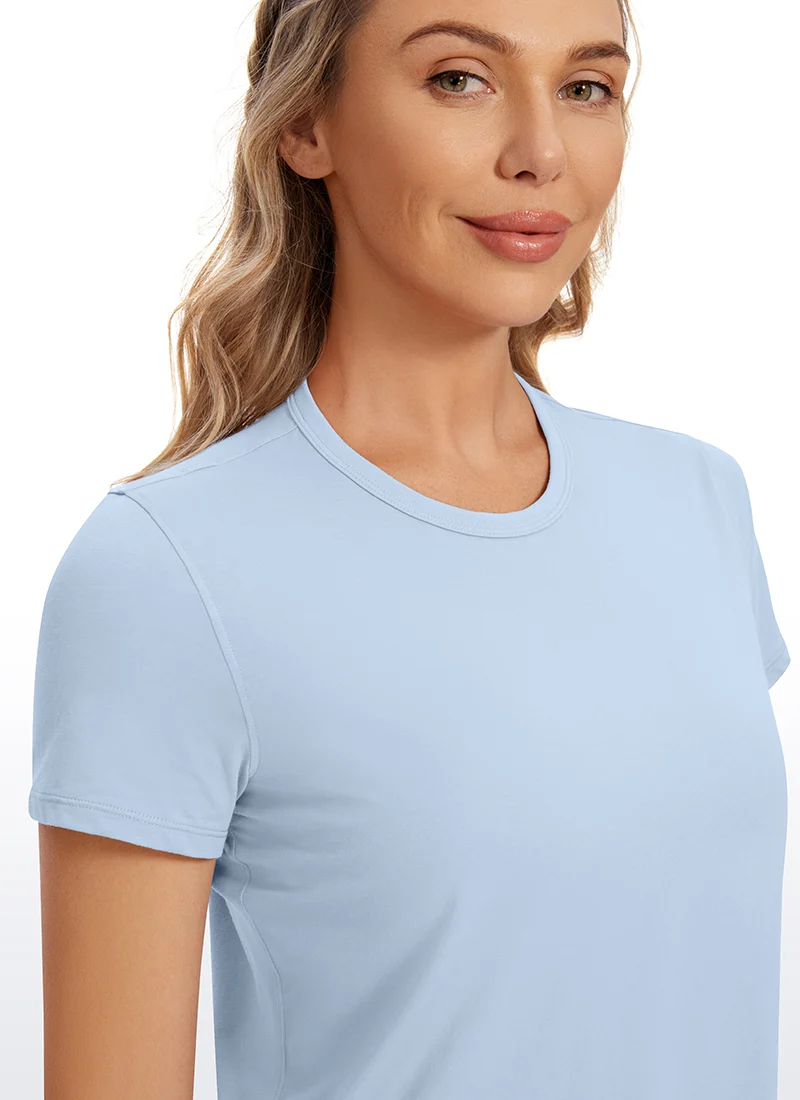 Pima Cotton Classic-Fit Cropped Short Sleeve