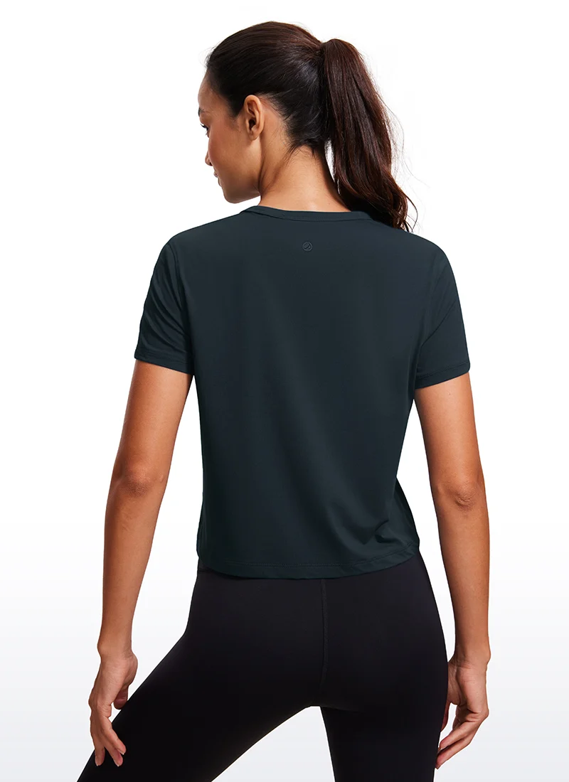 Pima Cotton Classic-Fit Cropped Short Sleeve