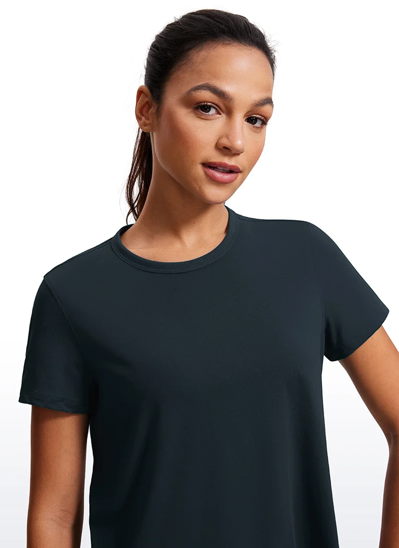 Pima Cotton Classic-Fit Cropped Short Sleeve