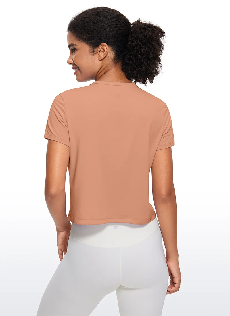 Pima Cotton Classic-Fit Cropped Short Sleeve