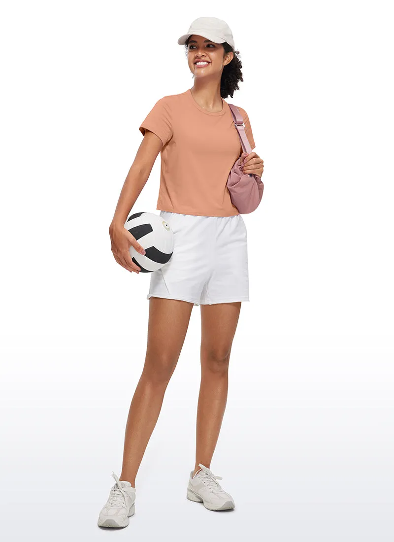 Pima Cotton Classic-Fit Cropped Short Sleeve