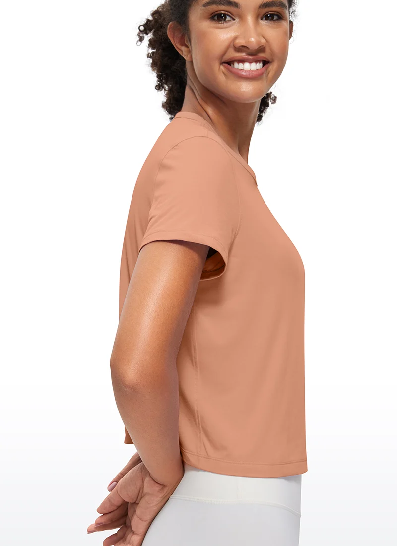 Pima Cotton Classic-Fit Cropped Short Sleeve