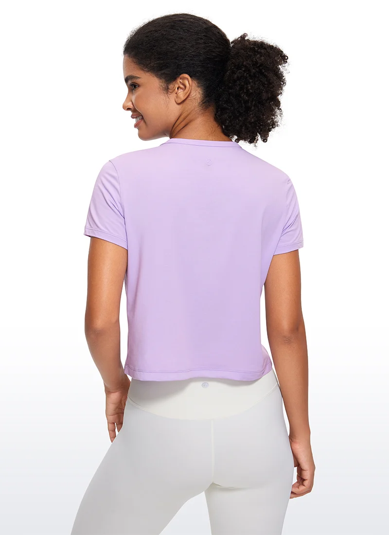 Pima Cotton Classic-Fit Cropped Short Sleeve