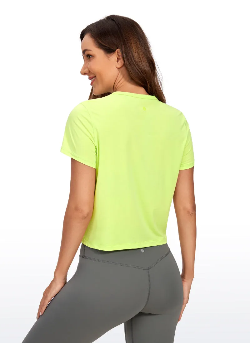 Pima Cotton Classic-Fit Cropped Short Sleeve