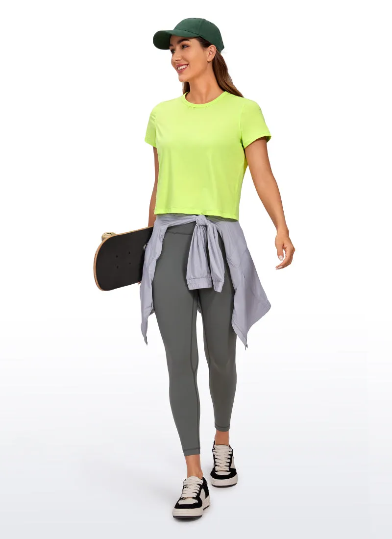 Pima Cotton Classic-Fit Cropped Short Sleeve