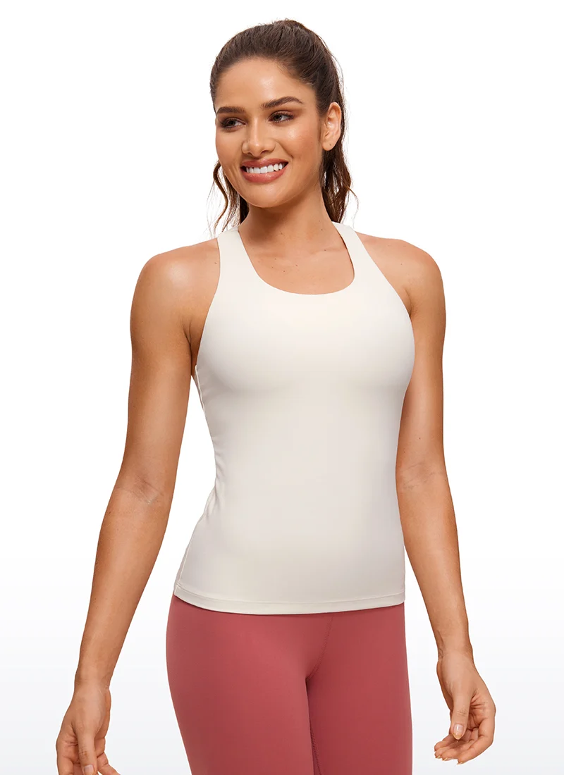 Butterluxe Waist Length Built in Bra Tank