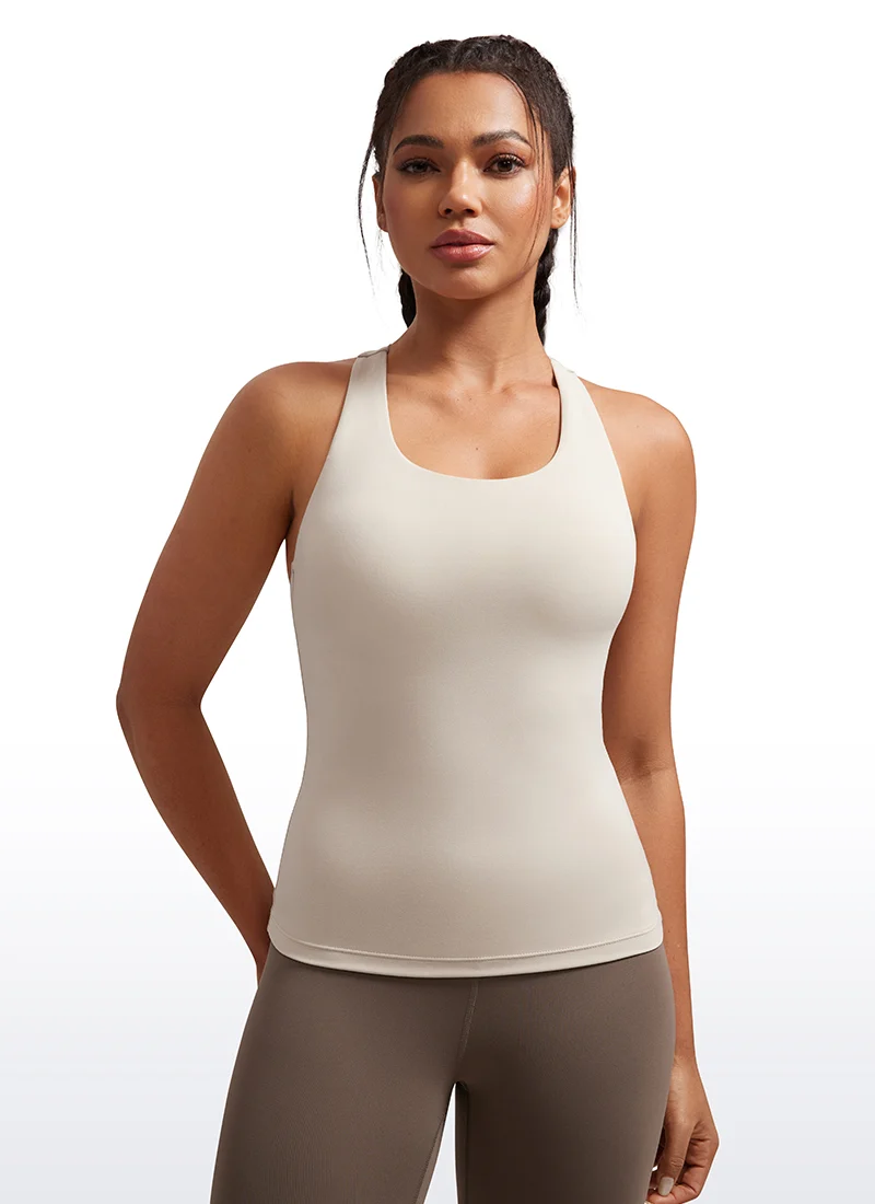 Butterluxe Waist Length Built in Bra Tank