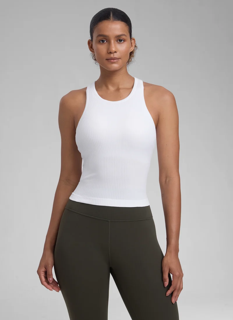 Seamless Racerback Hip Length Tank