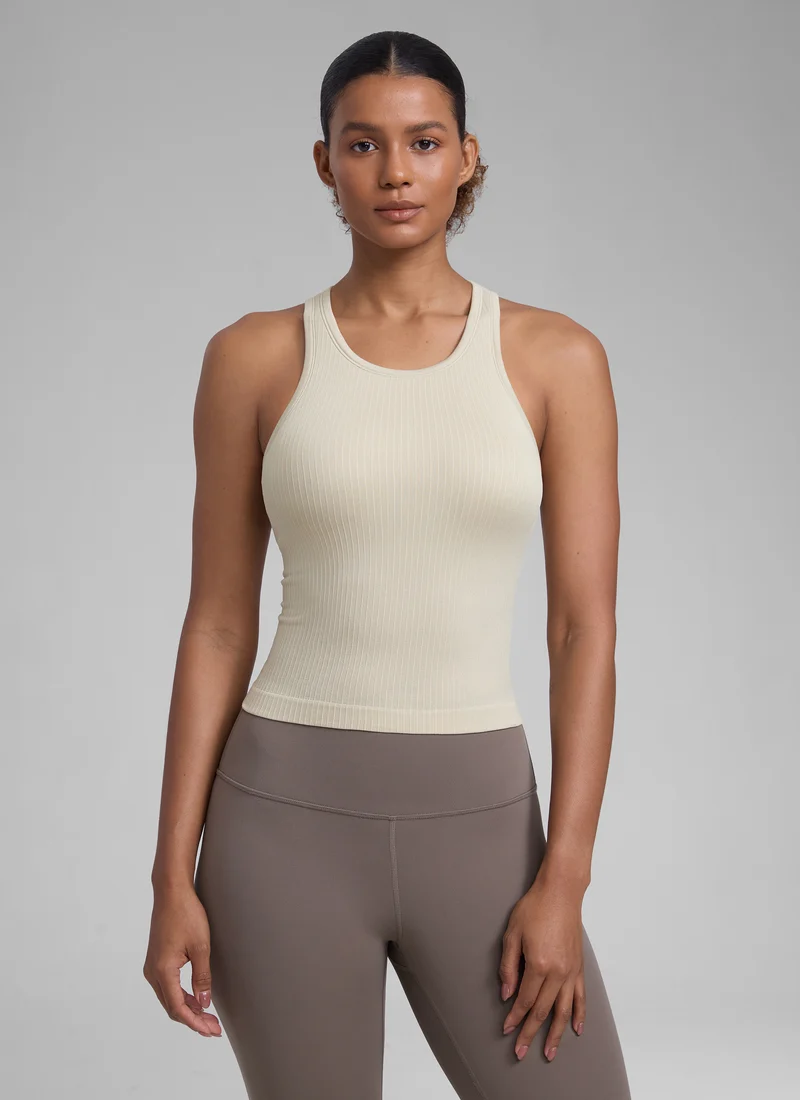 Seamless Racerback Hip Length Tank
