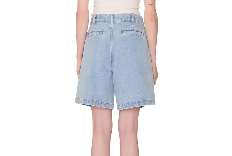 SHORT PLISSÉ EN JEAN ELI II