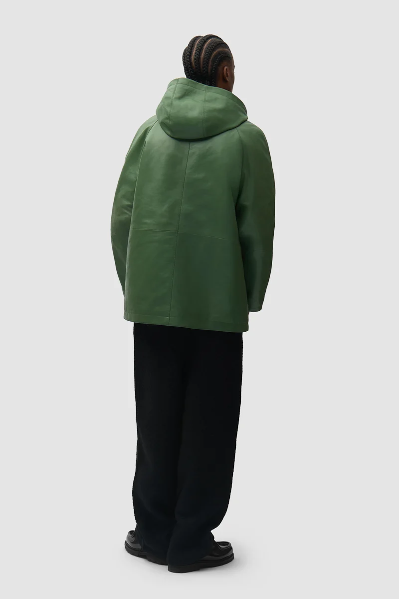 Imperméable en cuir - Vert