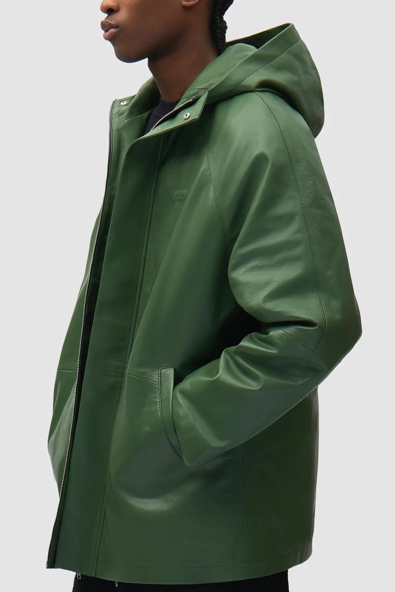 Imperméable en cuir - Vert
