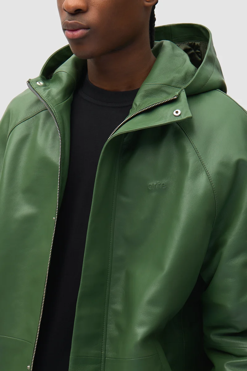 Imperméable en cuir - Vert