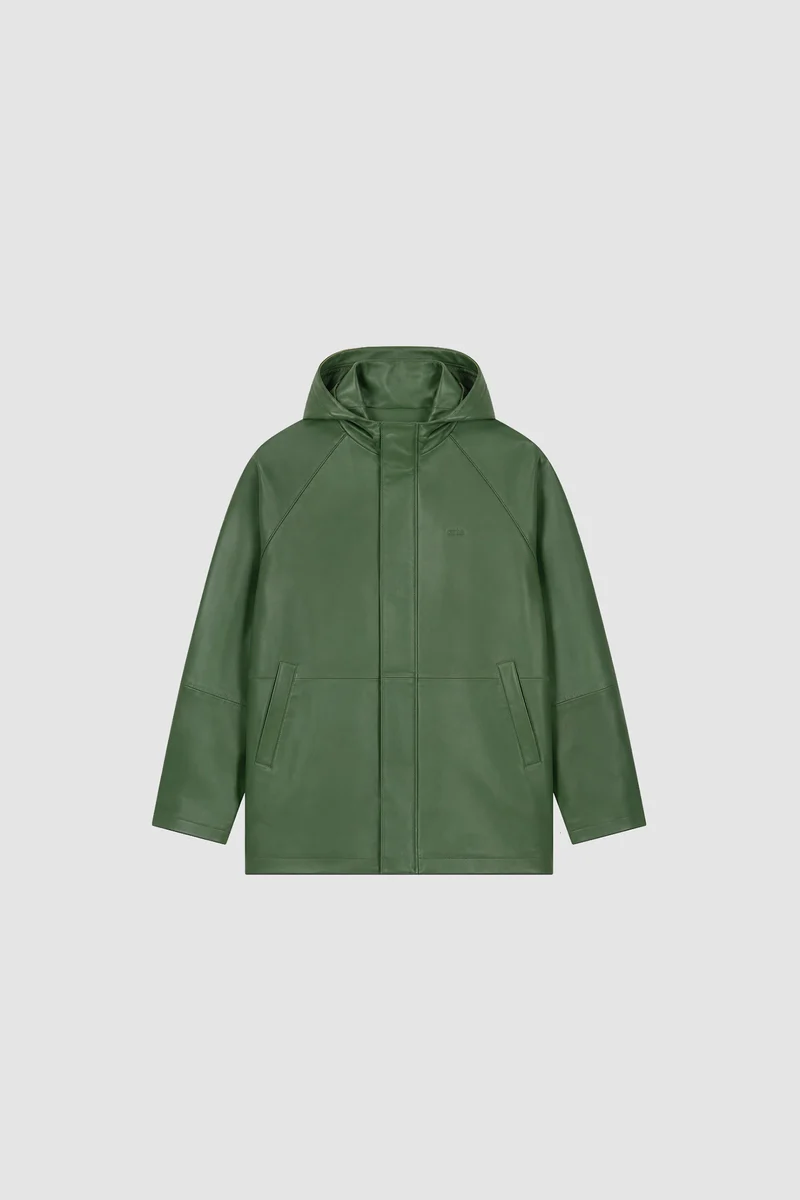 Imperméable en cuir - Vert
