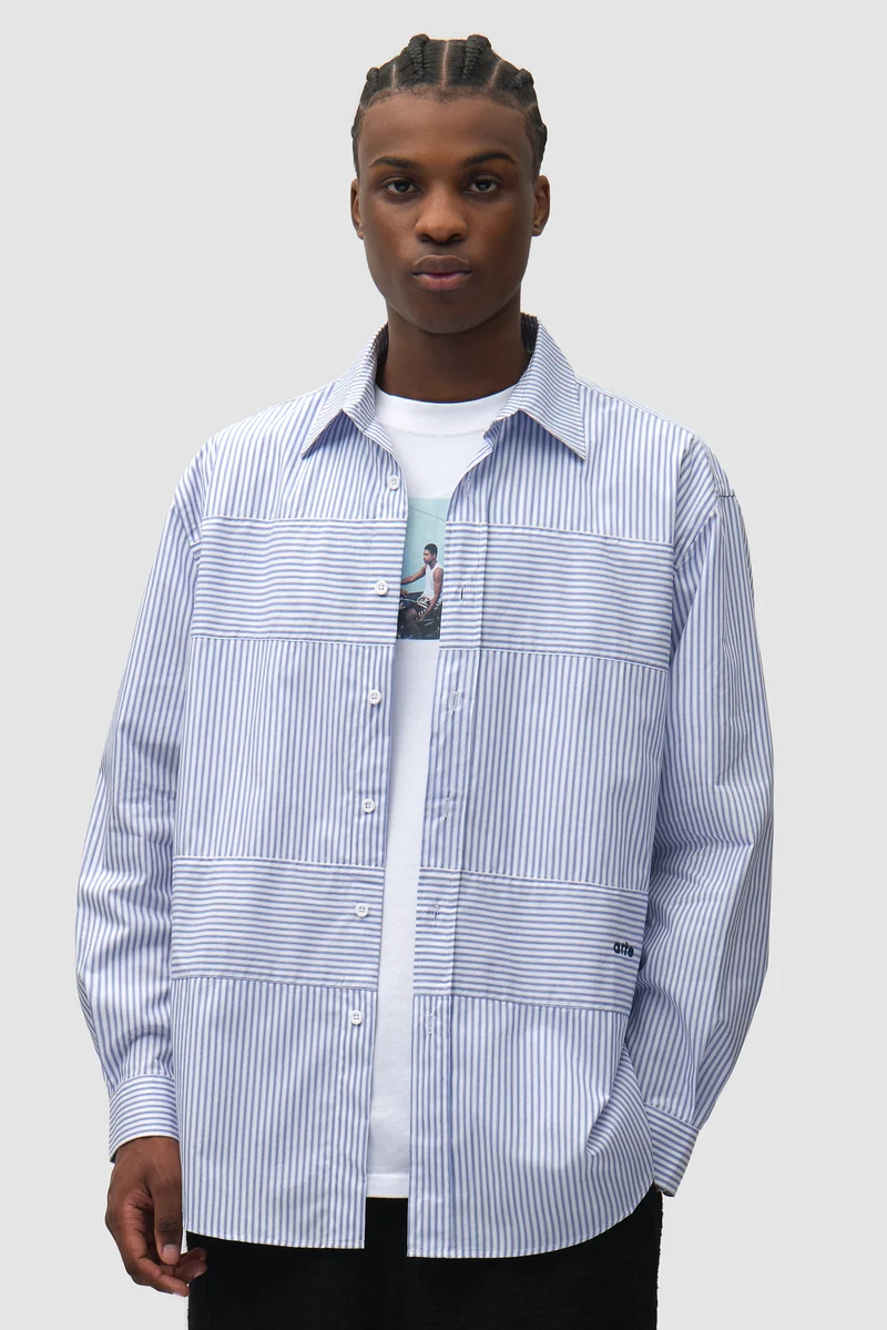 Chemise « Striped Gallery » - Bleue
