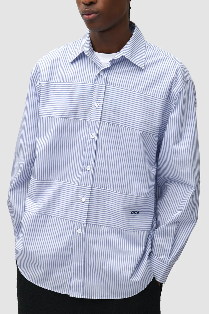 Chemise « Striped Gallery » - Bleue