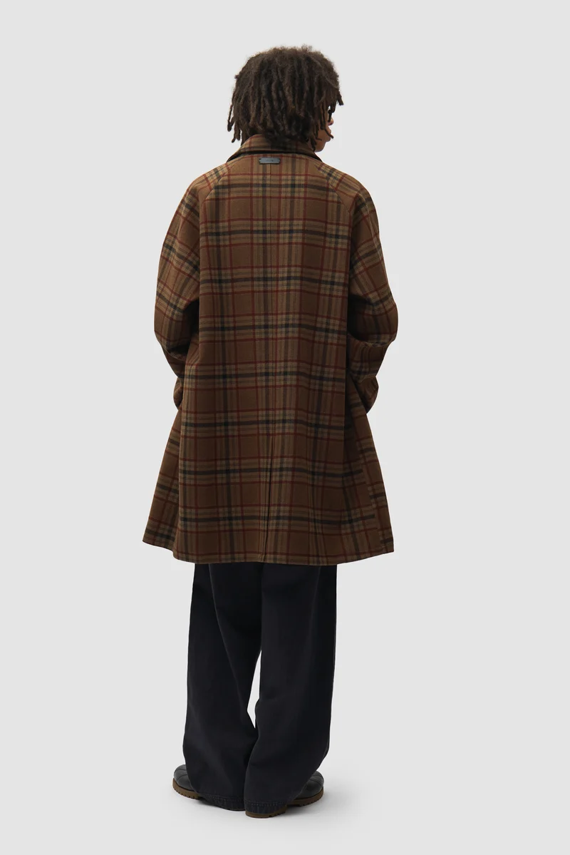 Manteau en laine à carreaux - Motif écossais
