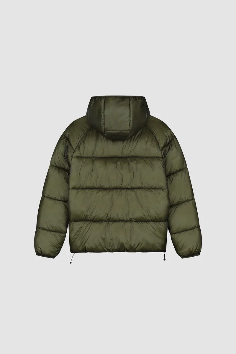 Doudoune à capuche en tissu ripstop - Vert