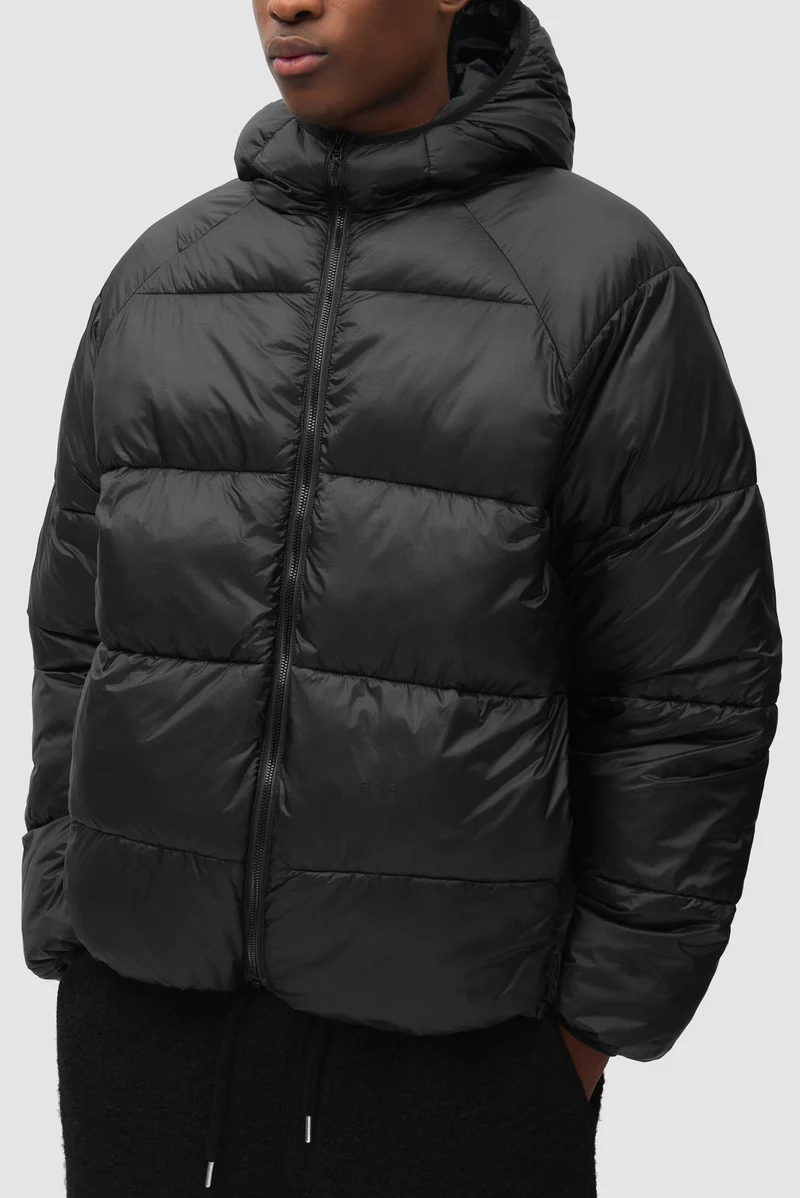 Doudoune à capuche en ripstop - Noir