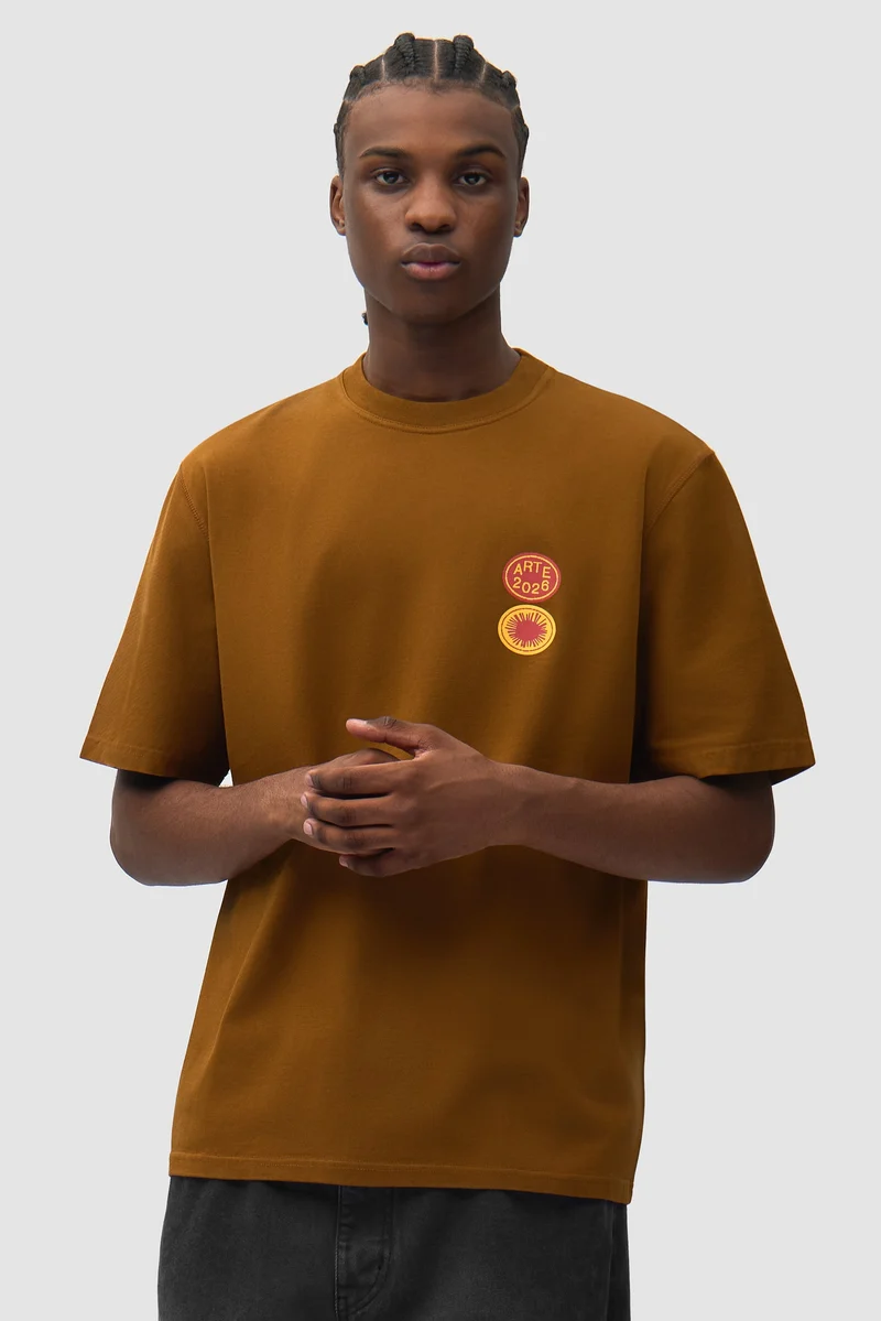 T-shirt Sun Stamp - Marron