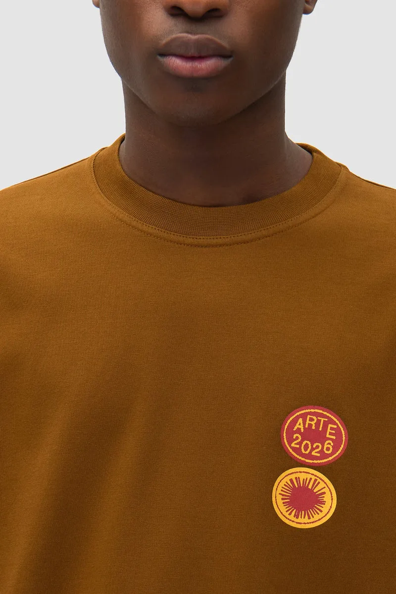 T-shirt Sun Stamp - Marron