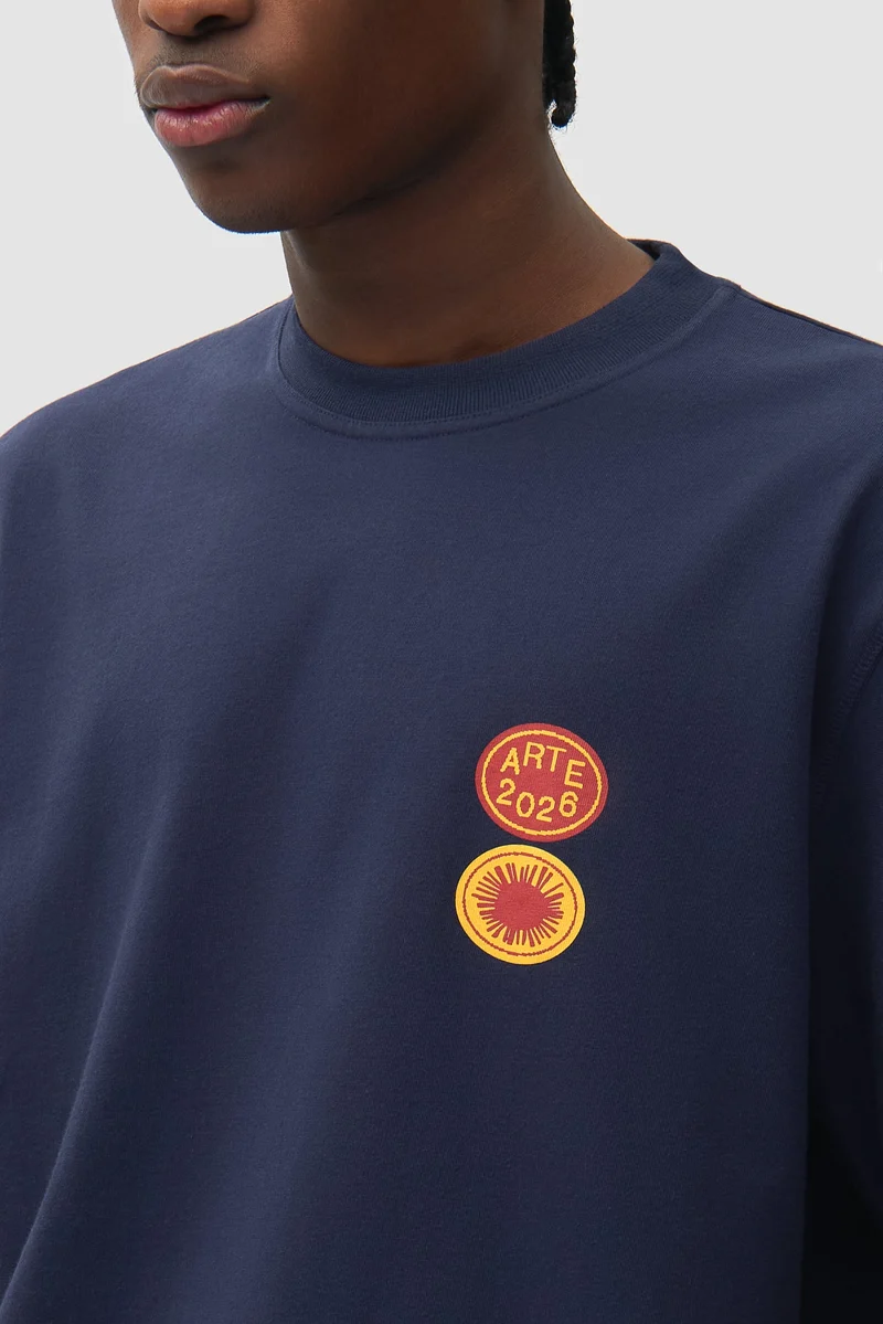 T-shirt Sun Stamp - Bleu marine