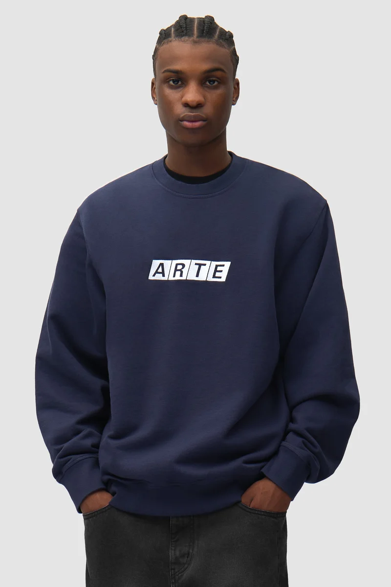 T-shirt à col rond Module - Bleu marine