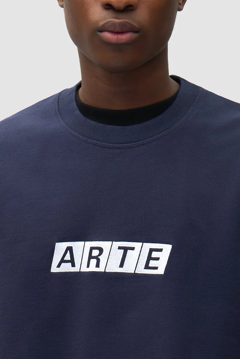 T-shirt à col rond Module - Bleu marine
