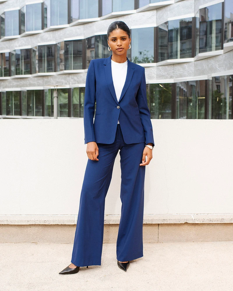Pantalon large Chicago - Cobalt