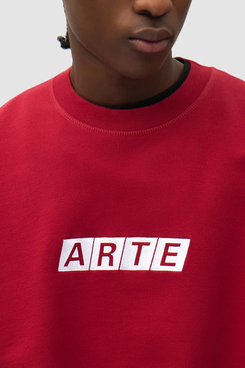 T-shirt à col rond Module - Rouge