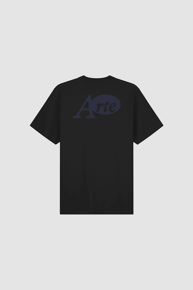T-shirt avec autocollant - Noir