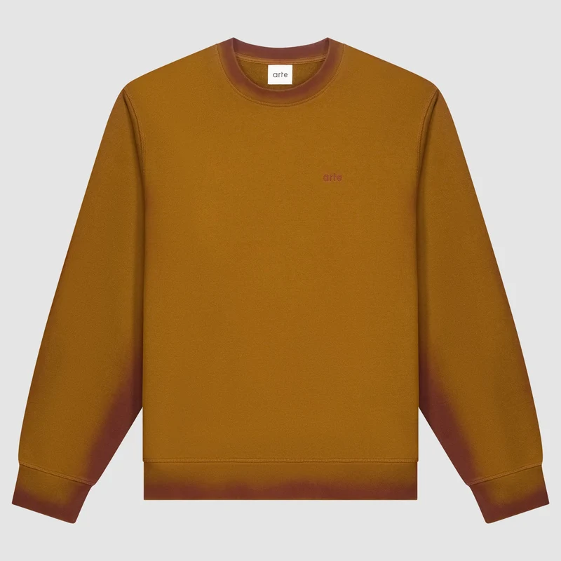 T-shirt à col rond Sunfade - Marron