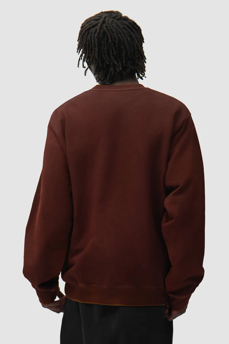T-shirt à col rond Sunfade - Marron