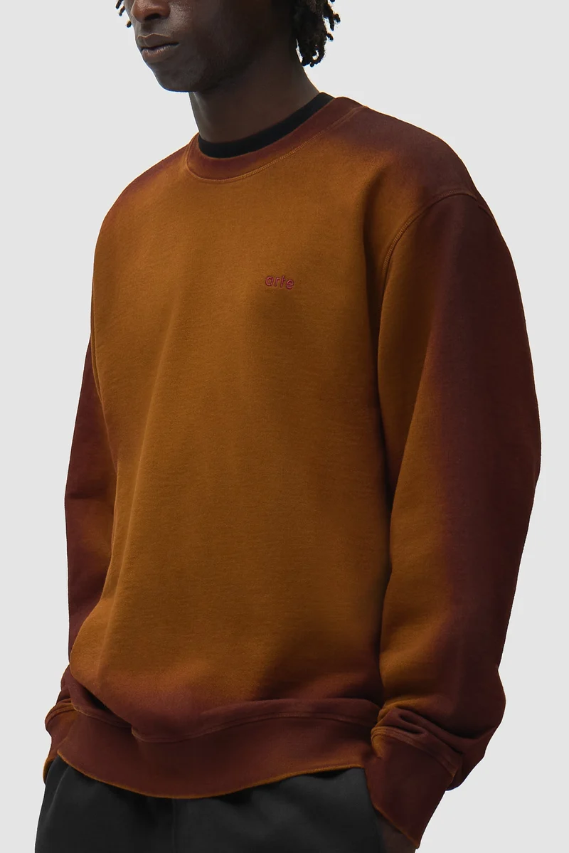 T-shirt à col rond Sunfade - Marron