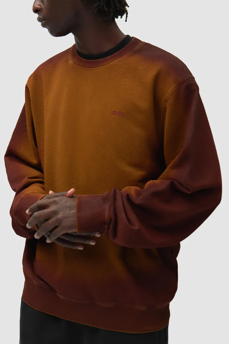 T-shirt à col rond Sunfade - Marron