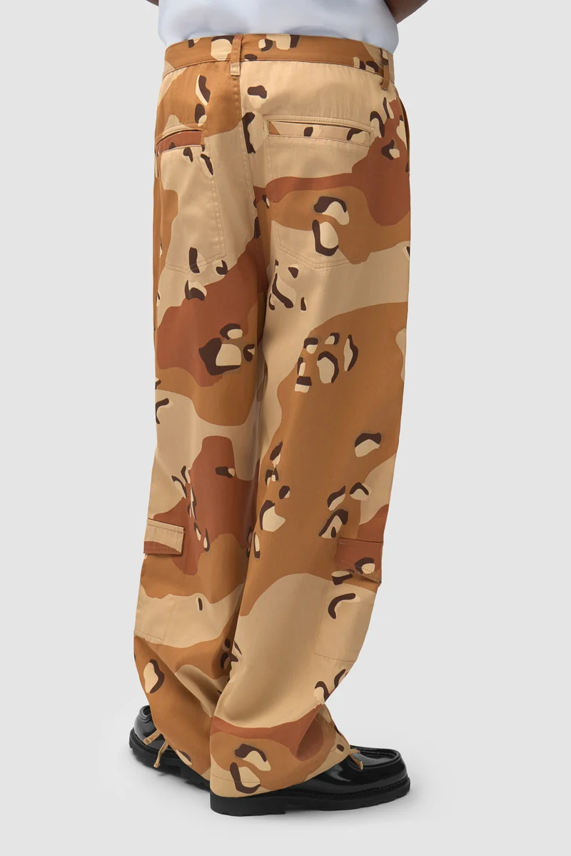 Pantalon cargo réversible à motif camouflage - Imprimé sur toute la surface
