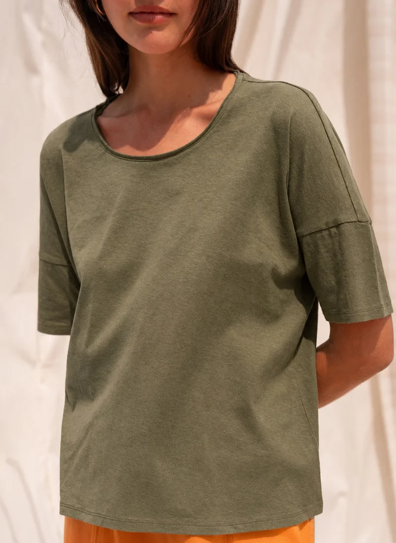 T-SHIRT DOLINE kaki