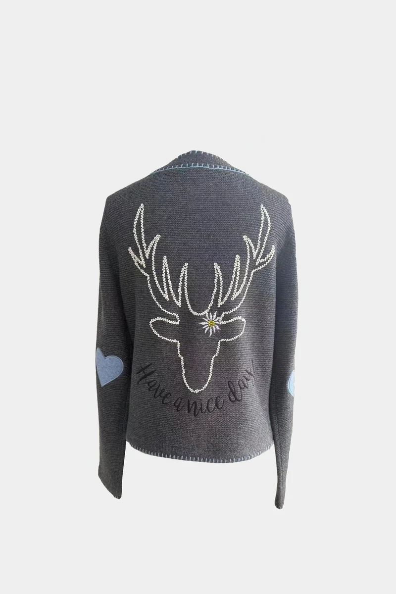 Broderie sur cardigan bavarois
