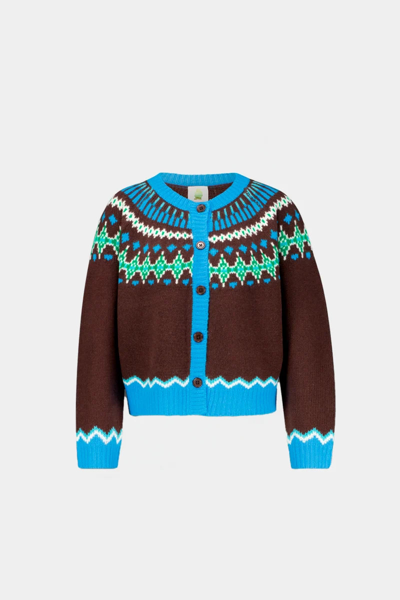 Cardigan en jacquard Fair Isle