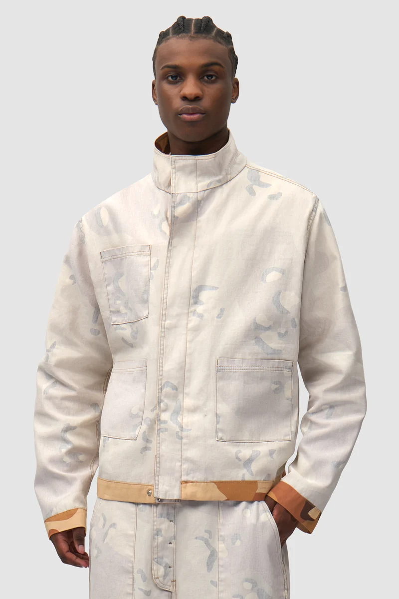 Veste utilitaire réversible à motif camouflage - Imprimé intégral