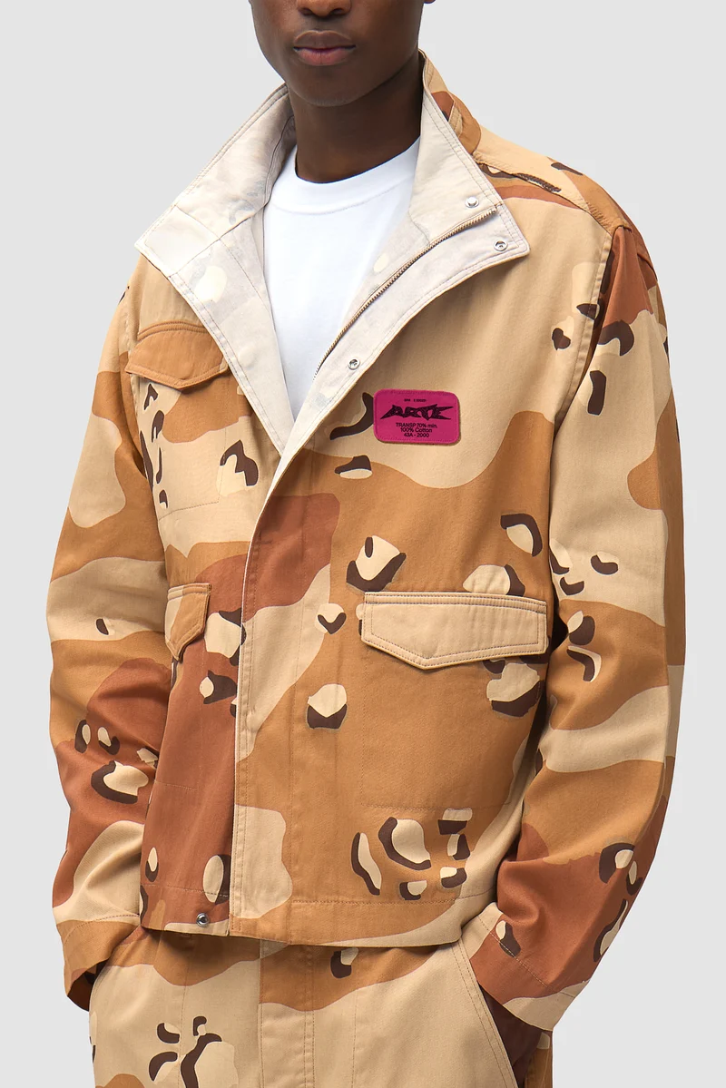 Veste utilitaire réversible à motif camouflage - Imprimé intégral