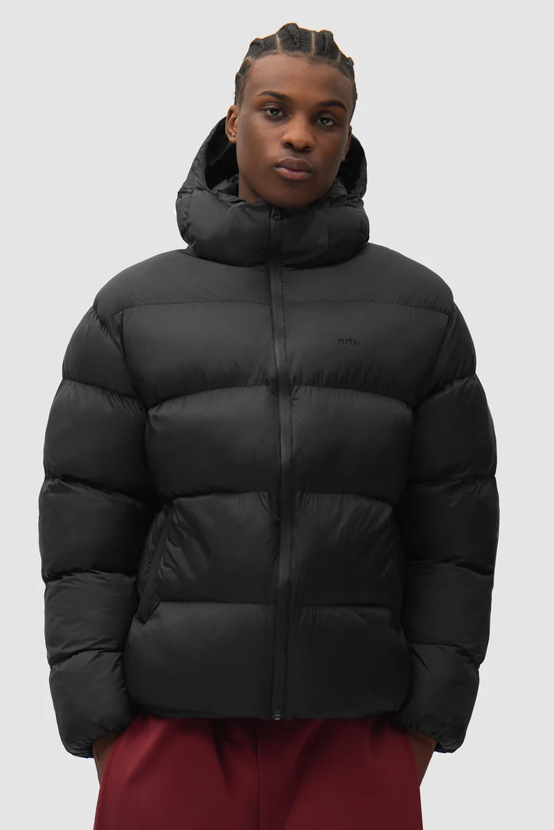 Doudoune à capuche - Noir