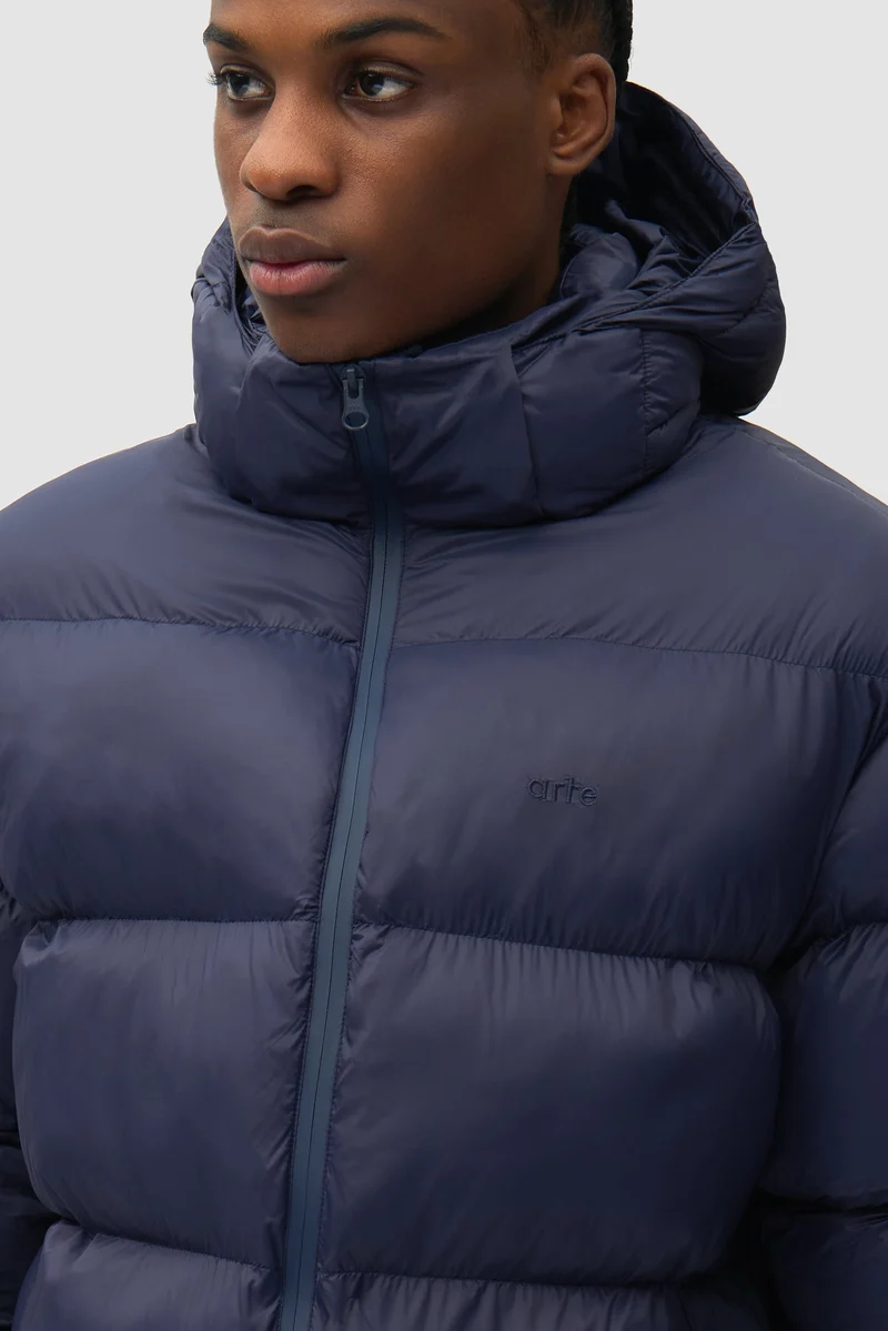 Doudoune à capuche - Bleu marine