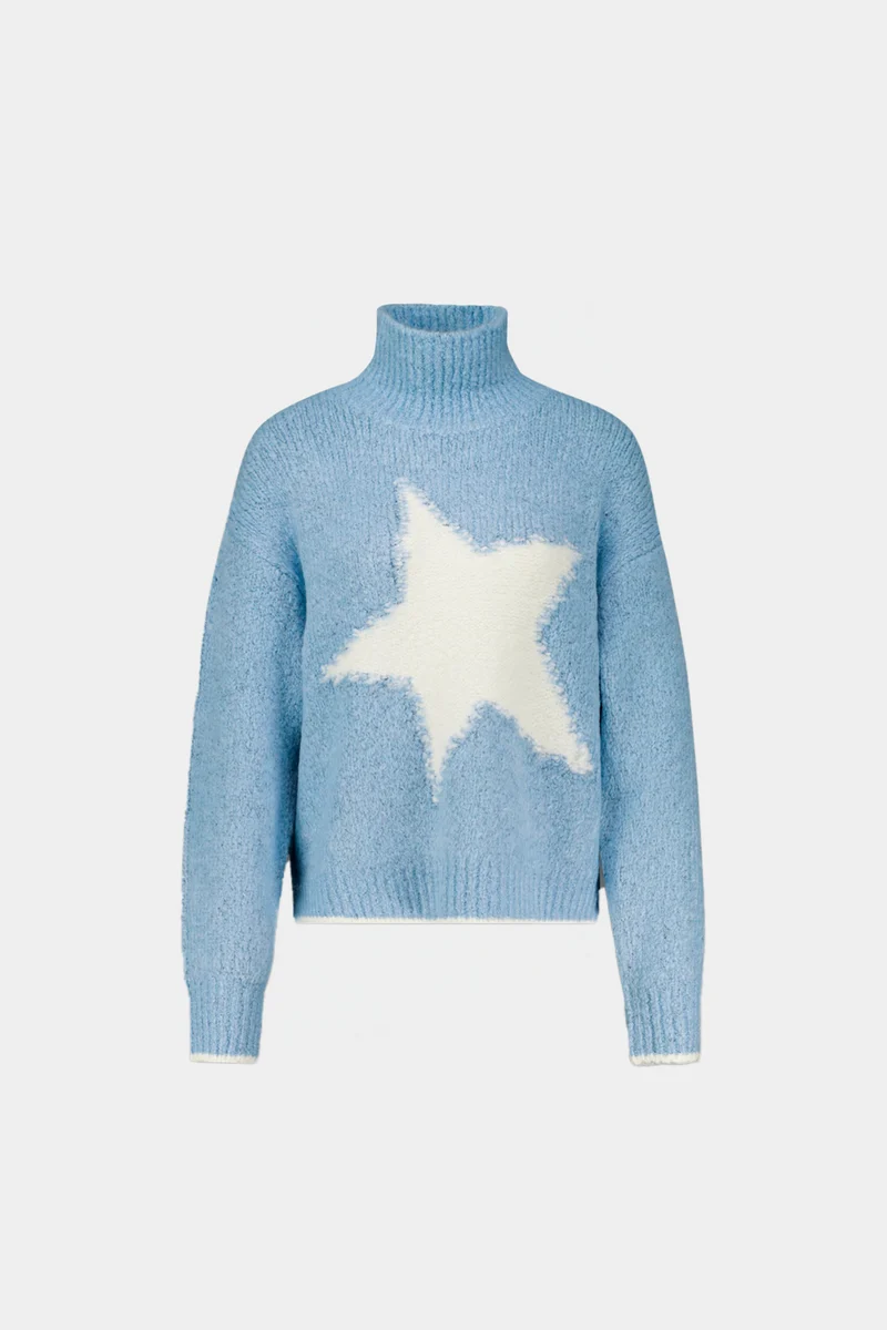Pull à motif étoile en tricot inversé