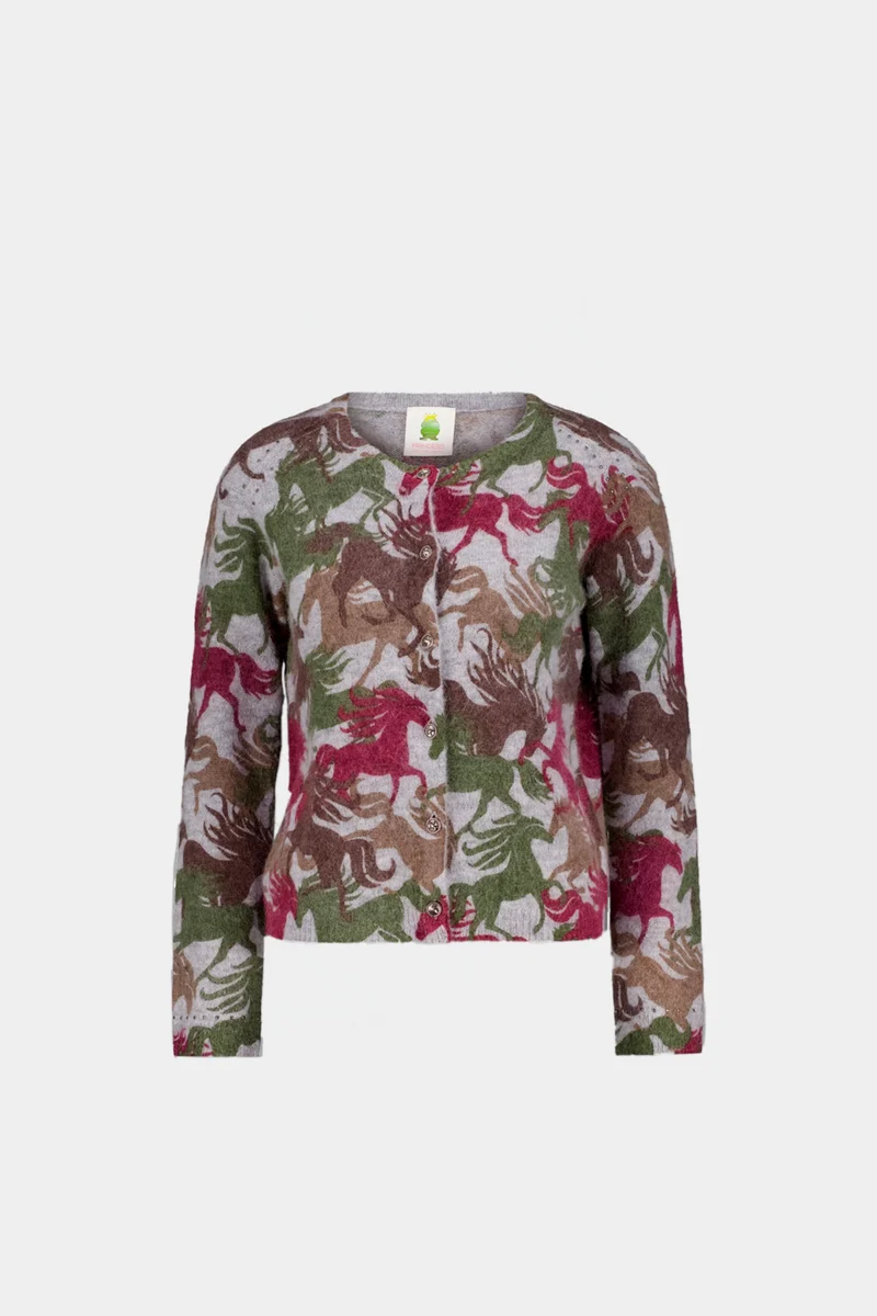 Cardigan « Chevaux colorés »