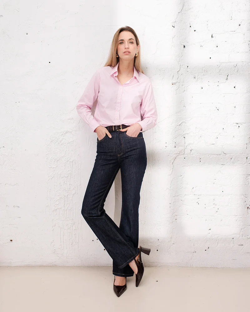Chemise Hudson popeline - Rose pale