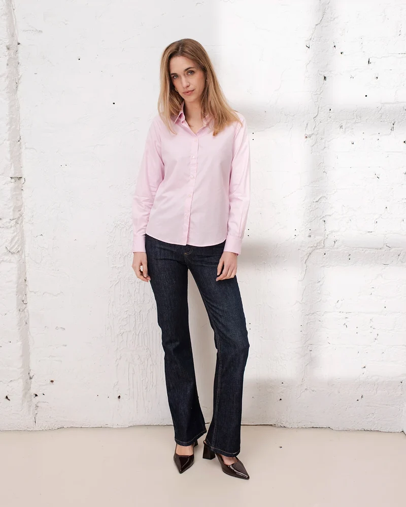 Chemise Hudson popeline - Rose pale