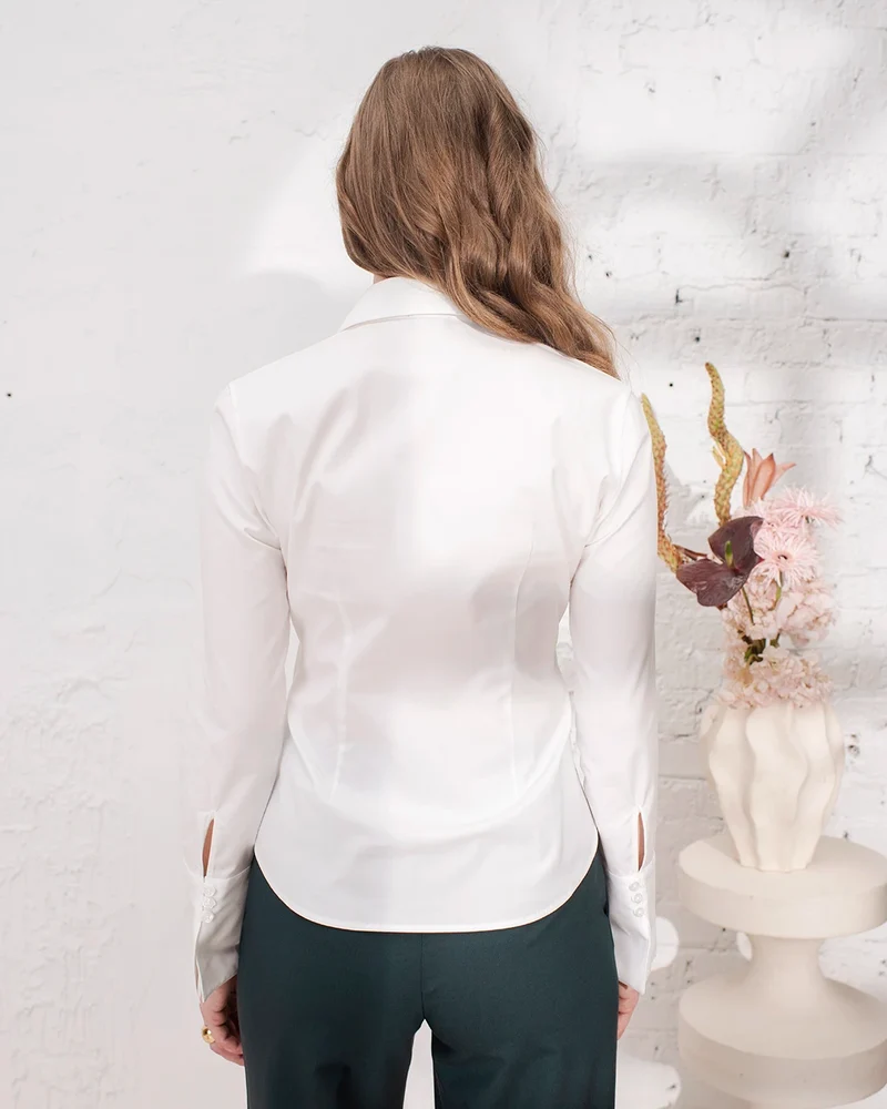 Chemise cintrée Adda - Blanche