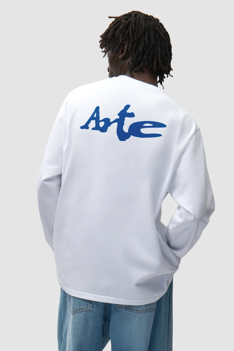 T-shirt à manches longues avec logo Warp - Blanc