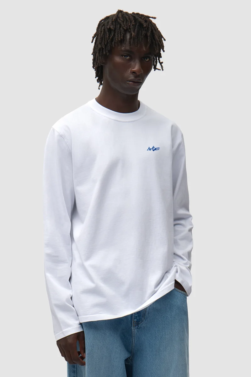 T-shirt à manches longues avec logo Warp - Blanc